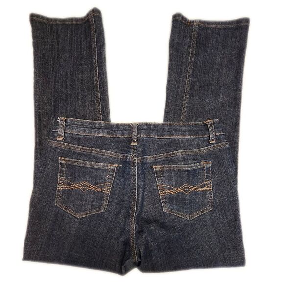 St. John's Bay Dark Blue Trouser Straight Leg Denim Jeans, 10P - Picture 3 of 7